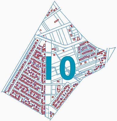 Jednostka analityczna 10 Mapa 12. Mapa ewidencyjna Jednostki 10 Południowo-zachodnia część miasta, wyznaczona granicami (Tabela 11). Tabela 11. Jednostki 10 północna wschodnia ul.