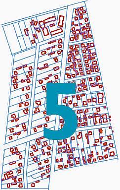 Jednostka analityczna 5 Mapa 7. Mapa ewidencyjna Jednostki 6 Północna część miasta, wyznaczona granicami (Tabela 6). Tabela 6. Jednostki 5 północna granica miasta - ul. Wspólna (od działki 34 do ul.