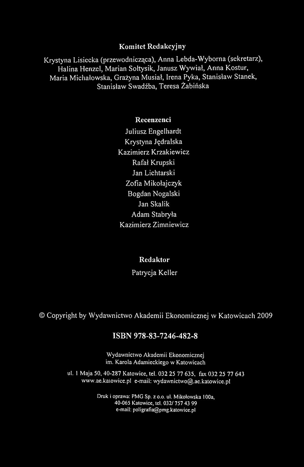Akadem ii Ekonom icznej im. Karola Adam ieckiego w Katowicach ul. 1 M aja 50, 40-287 Katowice, tel. 032 25 77 635, fax 032 25 77 643 www.ae.