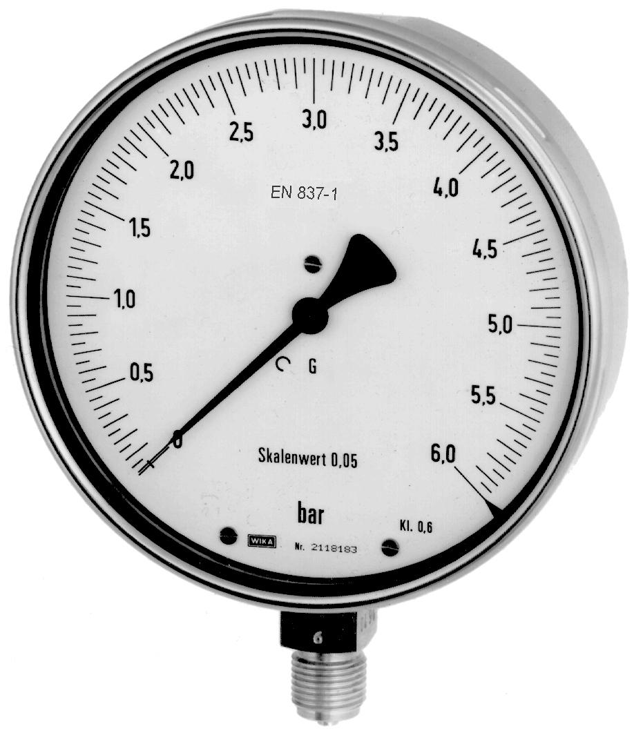 PM 03.01 z rurk¹ Burdona Seria do pomiarów wzorcowych Klasa 0.6 (± 0.5%) Model 312.