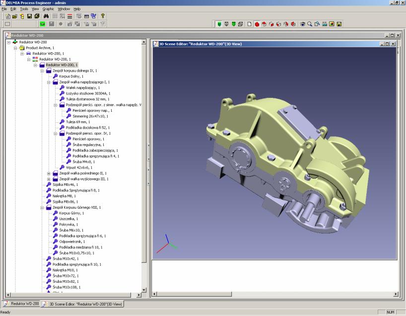 3.2. Realizacja procedury projektowej w środowisku cyfrowego modelowania Podstawą opracowania planu montażu jest tworzony w części CAD systemu CATIA cyfrowy model wyrobu.
