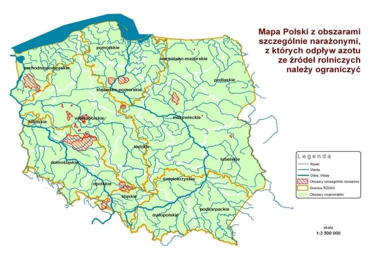 Mapa obszarów szczególnie