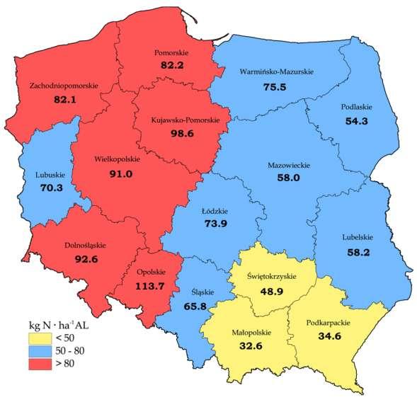 Regionalne zróżnicowanie zużycia