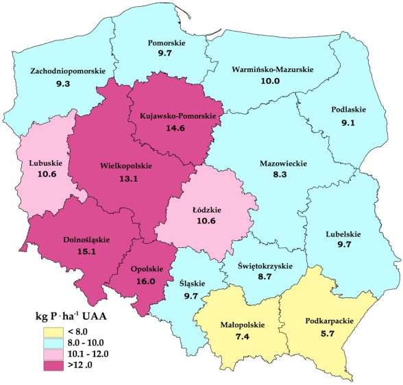 Regionalne zróżnicowanie zużycia