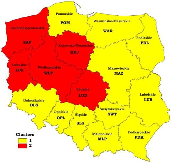 Zróżnicowanie regionalnego zagrożenia