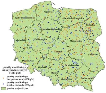 Liczba punktów w gminie zależnie od obsady