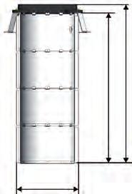 Utwardzona powłoka wykonana z antykorozyjnego stopu aluminium Anticorodal RAL 9006 Pasek odblaskowy Standardowa wysokość: 55 mm Odporność na uderzenia 9 000 J Odporność na wyłamanie 120 000 J WYMIARY