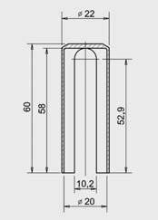 NASADKI NYLONOWE / ALUMINIOWE OT GC 838 NYLON Ø14 OT-GC838-160 NYLON Ø16 OT-GC838-180 NYLON Ø20 OT-GC838-220 A Ø15 36,5 49 A 8,2 Ø14 A-AA ALUMINIUM Ø15 OT-GC838-150 ALUMINIUM Ø17 OT-GC838-170