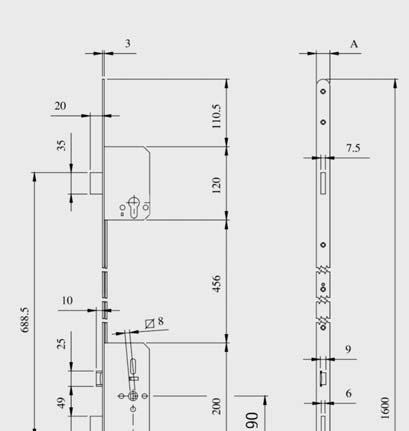 Szerokość czoła: 16 mm IS-2751-16504D A = 16 mm E