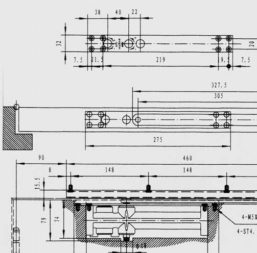 H1 102 H1 103 Wpuszczany zamykacz drzwiowy niewidoczny przy zamkniętych