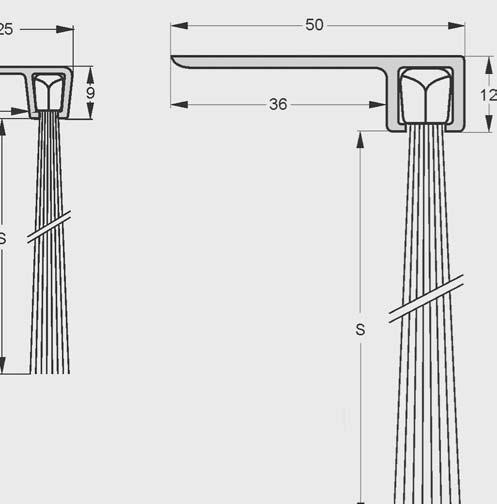 S=80 K5-F8-80 S=120 K5-F8-120 S=150 K5-F8-150 Długość listwy standardowa - 1m. Długość listwy 3 m - na życzenie. (m) SPOSÓB WYKOŃCZENIA AN ~ F1 ~ F4 K5-F2-10 1 + n.z. n.z. 1 / 10 K5-F3-14 1 + n.z. n.z. 1 / 10 K5-F3-24 1 + n.