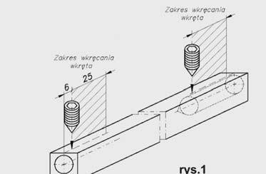 ital line) posiadają otwory z wystającymi kołnierzami pozwalającymi na skręcenie obu szyldów śrubami przelotowymi (rys.4).