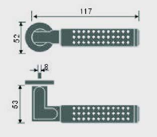 A2 A2-2909 FILAR A2-3009 AXOR A2-3109 ICAR A2-3209 VOX KLAMKI ZE STALI NIERDZEWNEJ novastil A2-2909-SS + Stal