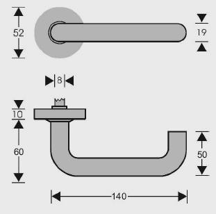 VL-35281-SS + Stal nierdzewna matowa 1 kpl.