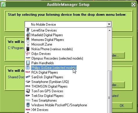 5 Książki audio Przejdź do sekcji > [Książki audio], aby odtwarzać książki w formacie audio, które zostały pobrane z witryny www.audible.com. Synchronizacja książek audio z odtwarzaczem Z witryny www.