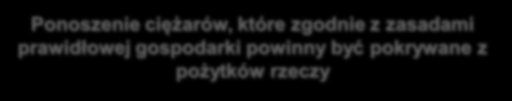 OBOWIĄZKI UŻYTKOWNIKA Wykonywanie swojego prawa zgodnie z wymaganiami prawidłowej gospodarki Ponoszenie ciężarów, które zgodnie z zasadami prawidłowej gospodarki powinny być pokrywane z pożytków