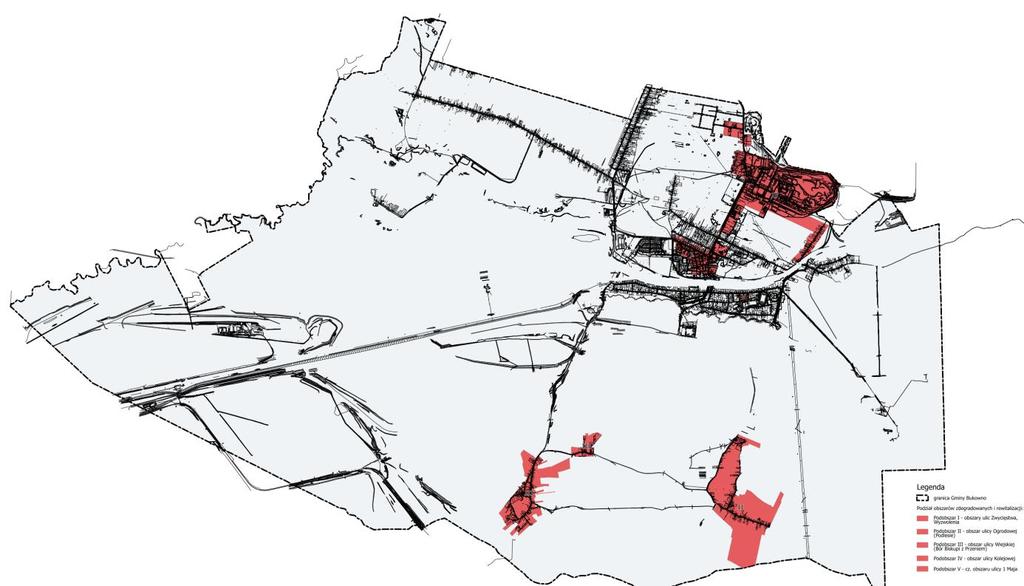 Miasto 10030 100,0% 6342 100,0% Rysunek 1. POGLĄDOWA MAPA OBSZARU REWITALIZACJI W GMINIE BUKOWNO Strona 14 1.