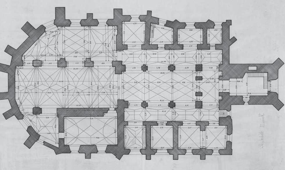 20 ZARYS DZIEJÓW KOŚCIANA 3. Plan kościoła farnego w Kościanie APL, Dokumentacja techniczna zbiór, sygn. PL.ob.14, 1943 r. Wniebowzięcia NMP na czele 31.