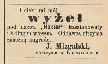 kolonialnymi, winami i cygarami. APL, Kostener Kreisblatt, nr 42, 20 X 1888 r. 8.