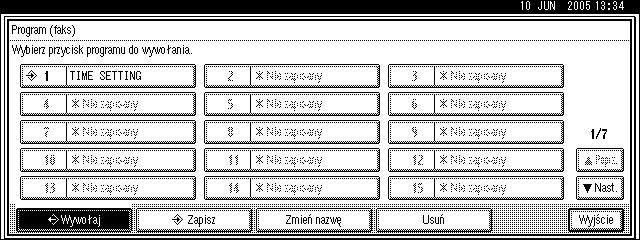 Upraszczanie operacji Uåywanie programu Uåycie tego programu powoduje usuniêcie wczeãniejszych ustawieñ.