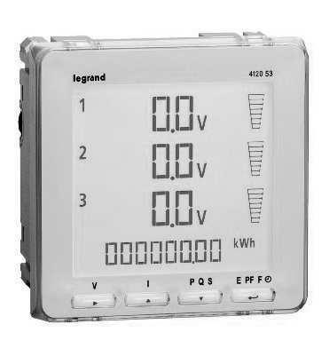 i pozornej oraz współczynnika mocy, energii czynnej zużytej lub oddanej, energii biernej zużytej lub oddanej, czasu pracy, impulsów, harmonicznych do 25 (1) dla napięć i prądów, Oznaczenie