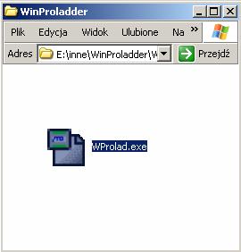 33 WinProladder Po zainstalowaniu programu WinProladder na dysku twardym, dwukrotne kliknięcie powoduje uruchomienie programu.