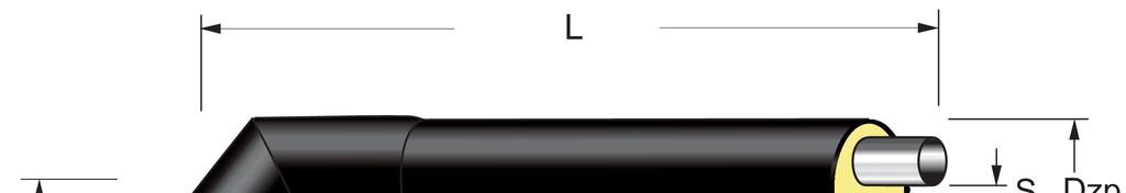 9.7. Kolano pionowe Rura przewodowa stalowa Rura osłonowa Długość ramienia kolana DN Dz Dzp L mm mm mm mm Symbol katalogowy 2x20 26,9