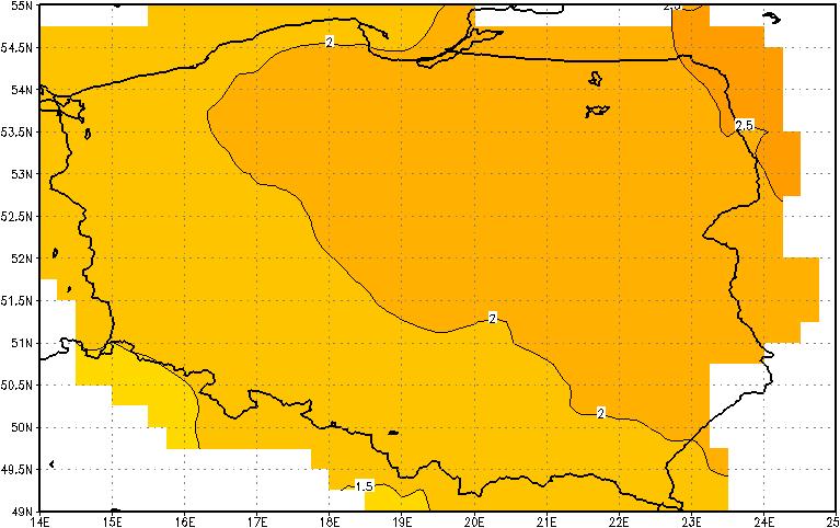 Maximum temperature - Winter 5 th The