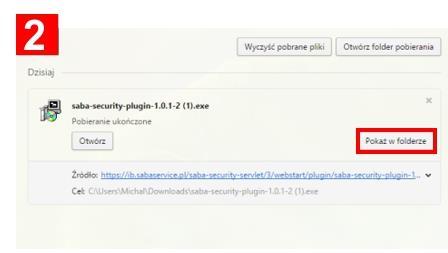 2.Na liście pobranych plików proszę odszukać saba-serciurity-plugin i wybrać