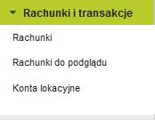 3.4. Rachunki i transakcje Program SABA - HB udostępnia funkcje związane z obsługą rachunków bankowych Klienta.