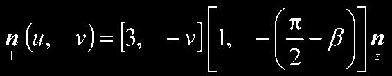 (6) wyznaczy się wartości parametru ν, to normalne do zarysu osiowego ślimaka w kolejnych jego punktach określonych na podstawie równania (6), można wyznaczyć z zależności: Ostatecznie otrzymano więc