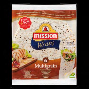 20931 Ø 25 370 g 370 g 6 6 20929 Mission Tortilla Wraps