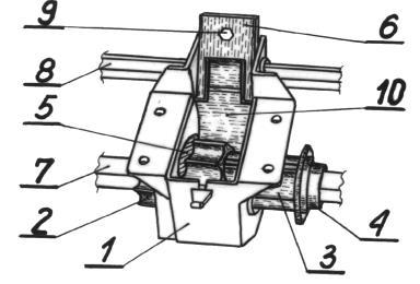 Rys. 8-1- Elementy składowe aparatu wysiewającego roweczkowego. 1.- Płaszcz zespołu wysiewającego, 2.- Wałek roweczkowy, 3.- Wypełniacz wałka, 4.- Zabierak z pierścieniem ustalającym; 5.