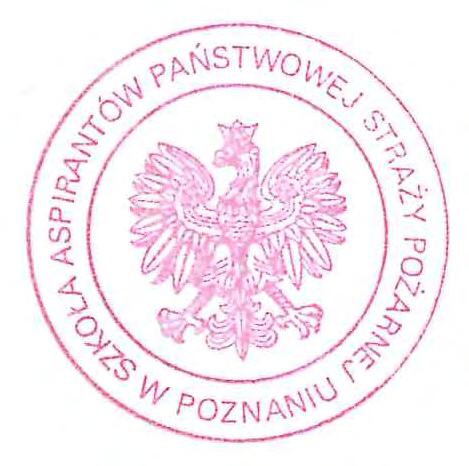 sprawie wprowadzenia zmian w Statucie i ogłoszenia tekstu jednolitego Statutu Szkoły Aspirantów Państwowej Straży Pożarnej w Poznaniu.