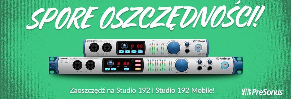 studyjne Presonus HD7, mikrofon pojemnościowy Presonus M7, kabel XLR, oprogramowanie Artist 324 399 650 799 AudioBox MAC/ PC / ipad AudioBox ione AudioBox itwo AudioBox itwo Studio Interfejs Audio