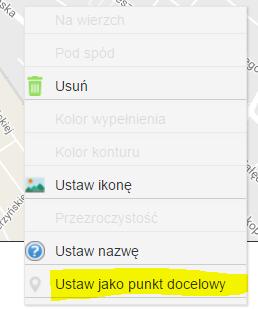 Ikona koła pozwala rysować okręgi w wybranych miejscach, prawe kliknięcie na koło pozwala je usunąć lub je edytować np. ustawić kolor wypełnienia.