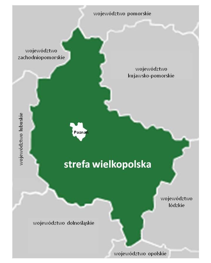 Program ochrony powietrza dla strefy wielkopolskiej ze względu na ozon 15 2. PRZYCZYNY STWORZENIA PROGRAMU 2.1. OPIS OBSZARU OBJĘTEGO PROGRAMEM Województwo wielkopolskie jest położone w środkowo-zachodniej części Polski.