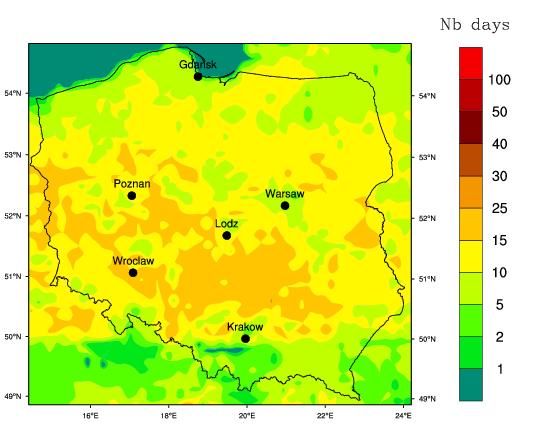 dla strefy wielkopolskiej, należy stwierdzić, że przekroczenia poziomu docelowego ozonu (uśrednionego dla lat 2008-2010), ze względu na ochronę zdrowia, nie wystąpiły na obszarze strefy