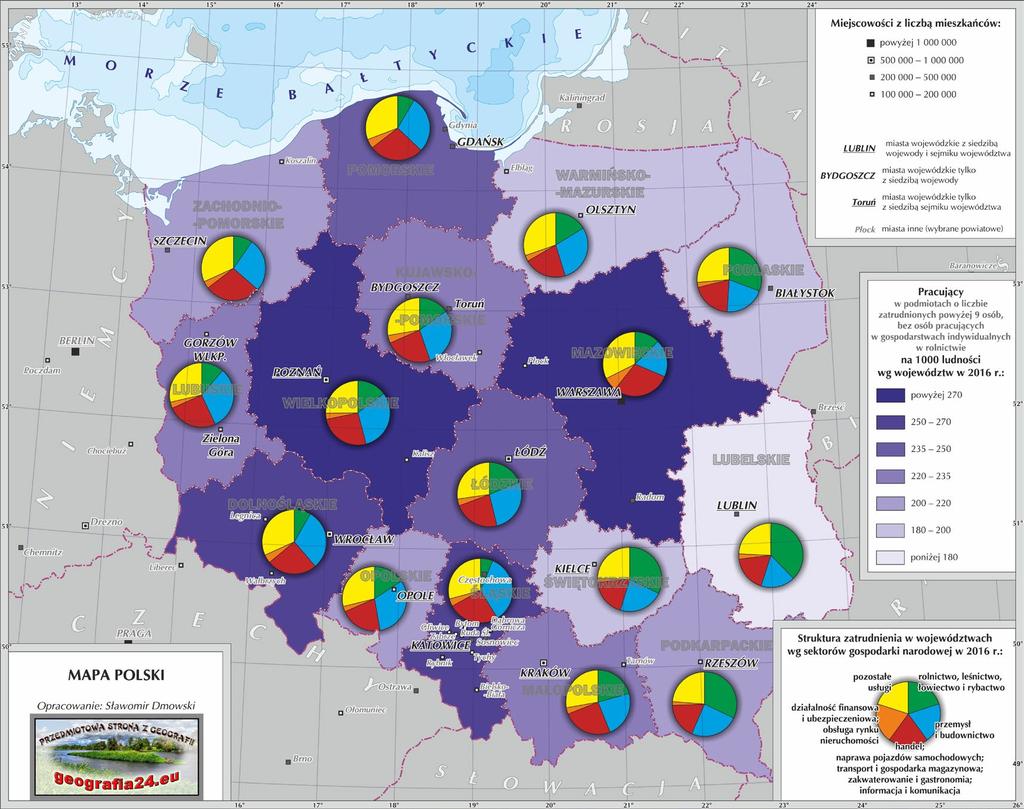 Regionalne zróżnicowanie poziomu rozwoju gospodarczego Polski powoduje, że rynek pracy poszczególnych obszarów