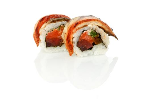 FIT ROLLS Sashimi maki 6 szt. (162 kcal) 34 Sashimi maki tatar z tuńczyka, ogórek, sałata 6 szt. (173 kcal) 37 Futomaki tatar z łososia, avocado (zmniejszona ilość ryżu) 6 szt.