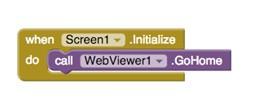 tabelą, gdzie znajdują się ogłoszenia oraz wyświetli jej zawartość. Do tego celu wystarczy nam prosta funkcja inicjalizacji komponentu Screen oraz wywołanie w tym momencie komponentu WebViewer.