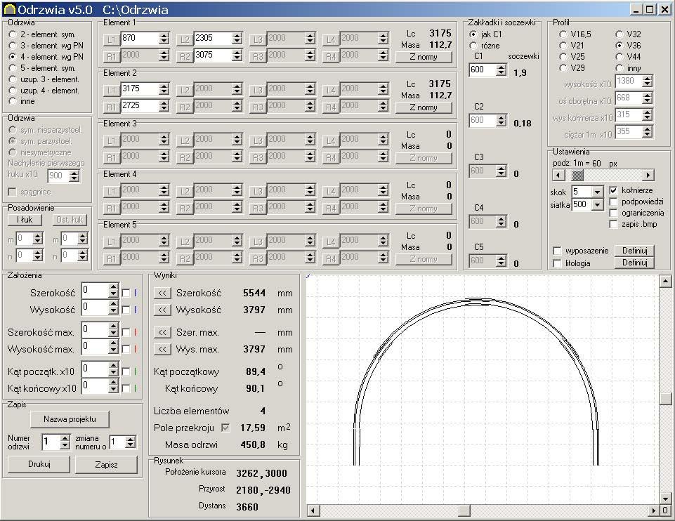 Rys. 3. Główne okno programu ODRZWIA Fig. 3. Software ODRZWIA main window Rys. 4.