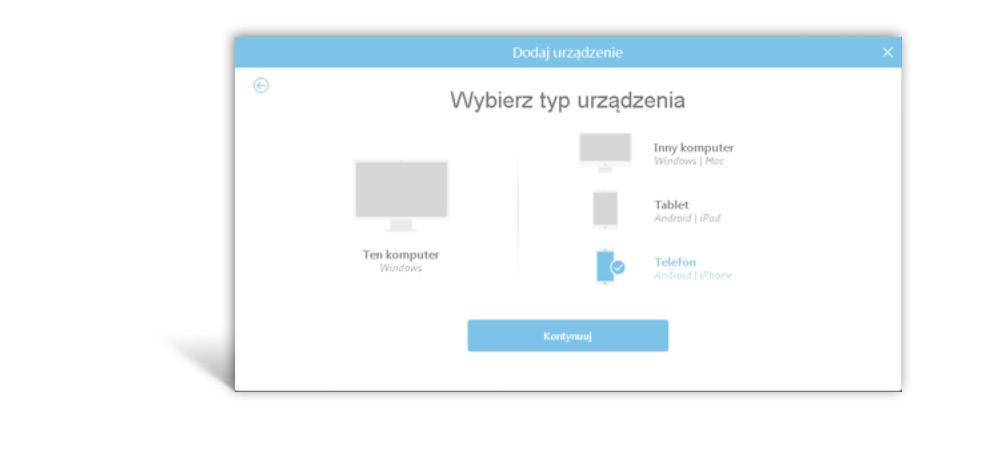 5. Po kliknięciu na Dodaj urządzenie pojawi się opcja wyboru czy aplikacja ma być zainstalowana