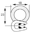 1,5 mm do 2,5 mm Z KOŁNIERZEM Materiał Twardość [Shores] guma EPDM 95 A Ilość / bęben Cena [PLN] / 1 mb LC09 100