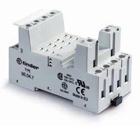 SERIA SERIA 96 96.02.7 Gniazdo z zaciskami śrubowymi 96.02.7 SMA* 96.04.7 SMA* do montażu na panel lub szynę DIN 35 mm (EN 60715) Typ przekaźnika 56.32T 56.
