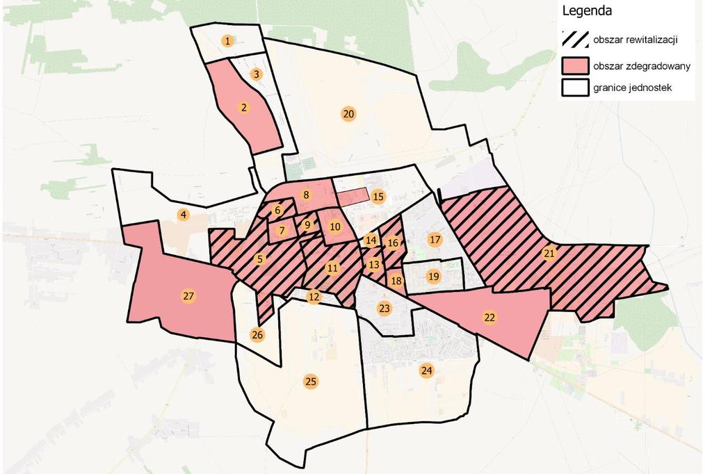 Obręb 21 Stan kryzysowy Źródło: opracowanie własne Stan kryzysowy Brak Brak Stan kryzysowy W pogłębionej diagnozie przedstawiona zostanie szczegółowa diagnoza obszaru rewitalizacji, obejmująca