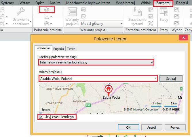 Importowanie mapy zasadniczej do modelu BIM 47 W aplikacji Revit wybrano szablon do projektowania architektury i zagospodarowania terenu, a następnie ustawiono jednostki projektu (Rys. 3).