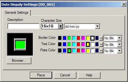 e) Dodanie elementów typu Date Display i Time Display Pomocnymi elementami są Date i Time Display, służące do wyświetlania czasu i daty ze sterownika.