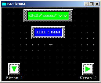 Rysunek 28: Okno konfiguracyjne elementu Time Display Po dodaniu elementu Time Display należy dodać jeszcze 2 przyciski typu Function SW