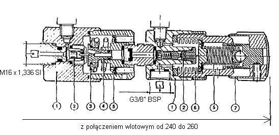 1. korpus reduktora 2. zmontowane: gniazdo, pierścień uszczelniający, filtr, popychacz 3. membrana 4. wałek 5. układ rozprężania 6. mieszek 7. pokrętło 8. manometr HP/LP 9.